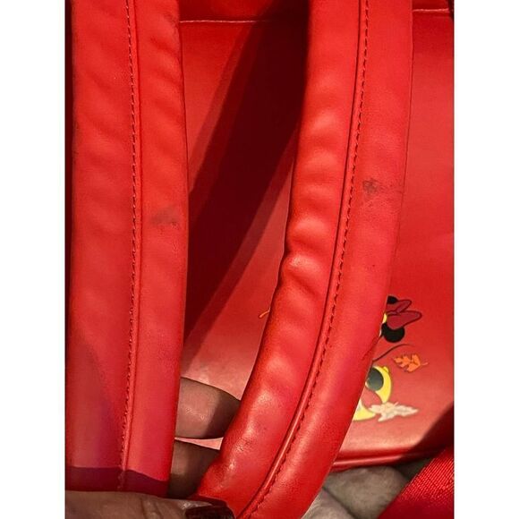 Loungefly x Disney Fall leaves red SequinMinnie Mouse Ombre Mini Backpack - Picture 10 of 13